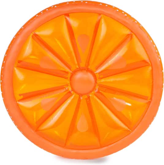 61.5&#x22; Inflatable Orange Fruit Slice Swimming Pool Lounger Raft